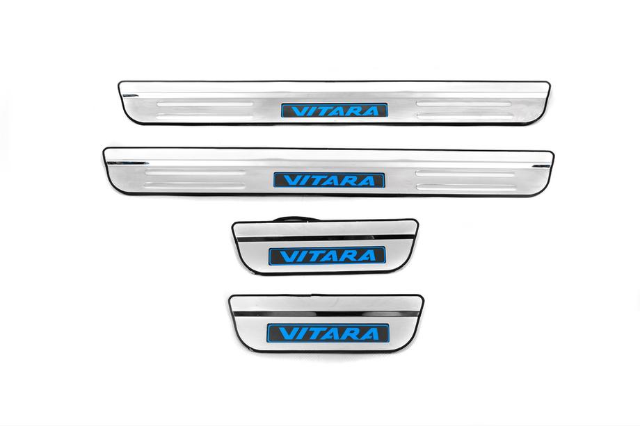 Suzuki Vitara 2015– Libao LED dorpellijsten (4 stuks, rvs) Image