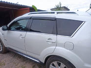 Mitsubishi Outlander 2012–2021 Raamwindschermen met chroom (set 4 st., Libao) foto 1