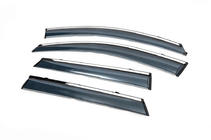 Nissan Qashqai 2014–2021 Raamdeflectoren met chroomstrip (4 stuks, Libao) foto 3