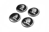 Skoda Center cap stickers 54 mm (set van 4) foto 4