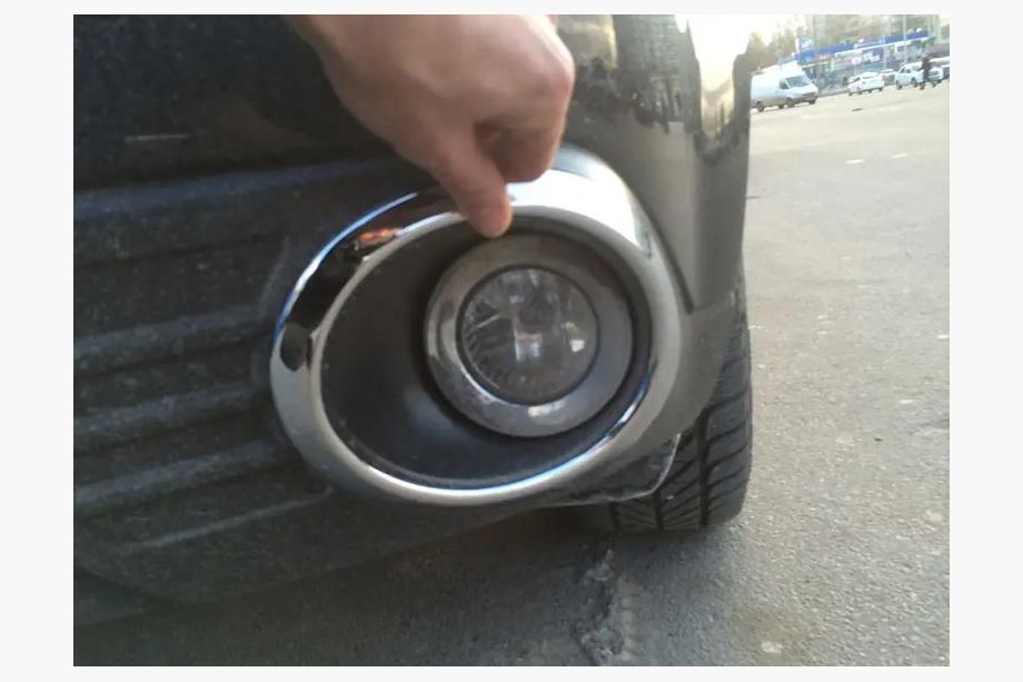 Subaru Forester 2008–2013 Libao 2010-2013 chromen mistlamp-omlijstingen (set 2 stuks, kunststof) Image