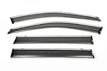 Subaru Outback 2009–2014 Raamdeflectoren met chroomstrip (4 stuks, Libao) foto 1