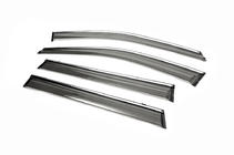 Subaru Outback 2009–2014 Raamdeflectoren met chroomstrip (4 stuks, Libao) foto 3