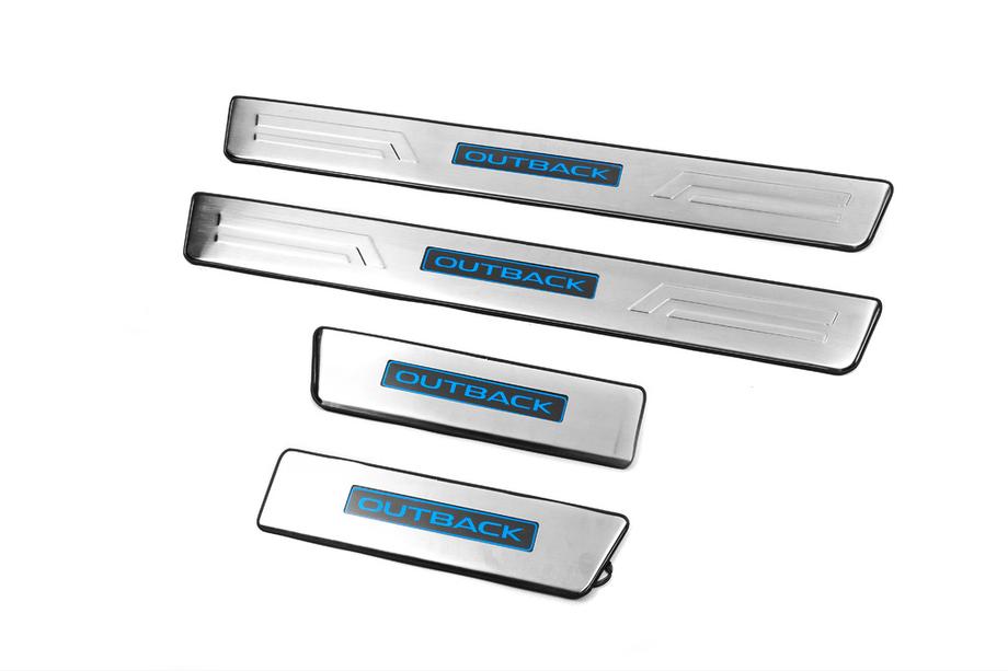 Subaru Outback 2014–2019 Libao LED dorpellijsten (4 stuks, RVS) Image