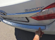 Toyota Camry 2011–2017 Achterbumperbeschermer Libao (RVS) foto 1