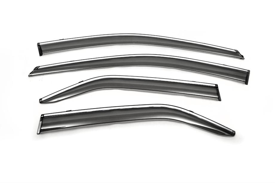Toyota Camry 2011–2017 Raamdeflectoren met chroomstrip (4 stuks, Libao) Foto 1