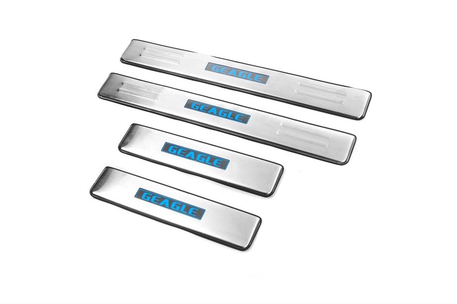 Geely Emgrand X7 2011– Libao LED dorpellijsten (4 stuks, RVS) Image