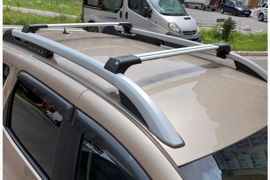Renault Duster 2008–2017 Afsluitbare dwarsdragers voor dakrails Skybar V1 (2014-2018, 2 stuks) 2014-2018, Grijs Image