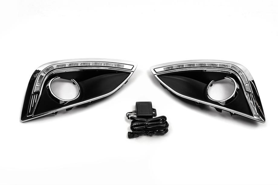 Hyundai IX-35 2010–2015 Mistlamp-inzetstukken (set van 2, met LED) Image