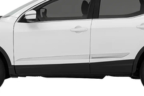 Nissan Qashqai 2014–2021 Chroom deurstrips Libao V2 (4 st.) foto 1