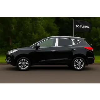 Complete raam- en stijlen sierlijstenset LIBAO (20-delig, RVS) Hyundai IX-35 2010–2015 foto 1