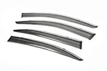 Skoda Octavia II A5 2010–2013 Raamwindschermen met chroom LiftBack (set van 4, Libao) foto 2