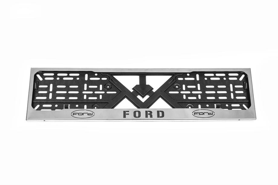 Ford Kentekenplaathouder chroom Ford (1 st., roestvrij staal) Foto 1