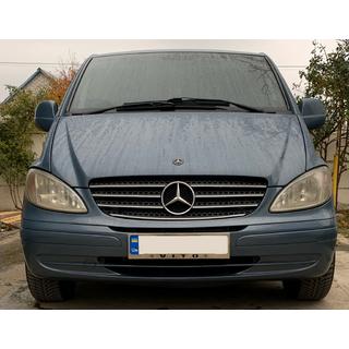 Verchroomde kentekenplaathouder (1 st., roestvrij staal) Mercedes Vito W639 2004–2014 foto 1