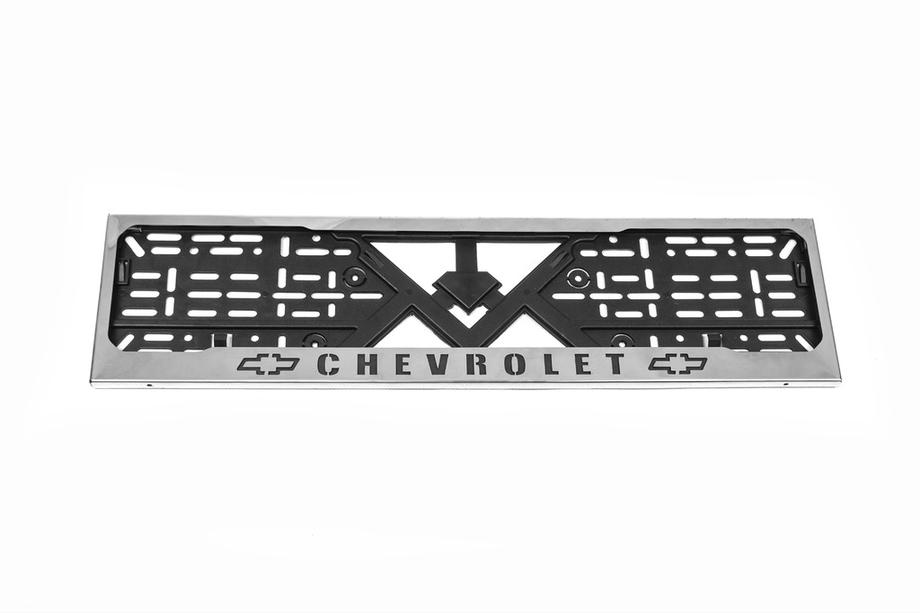 Chevrolet Chromen kentekenplaathouder Chevrolet (1 st, roestvrij staal) Foto 1