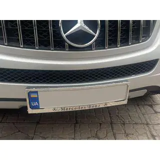 Kentekenplaathouder chroom Mercedes (1 stuk, roestvrij staal) foto 4