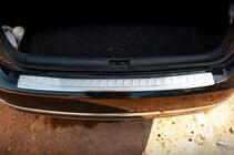 Volkswagen Passat B7 2012–2015 OmsaLine MAT achterbumperbeschermer (Sedan, RVS) foto 4