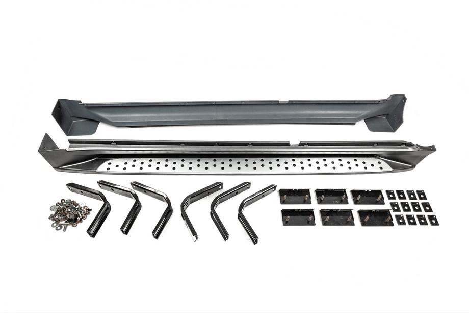Hyundai Tucson JM 2004– OEM BMW side steps (set 2 st., aluminium) Foto 2