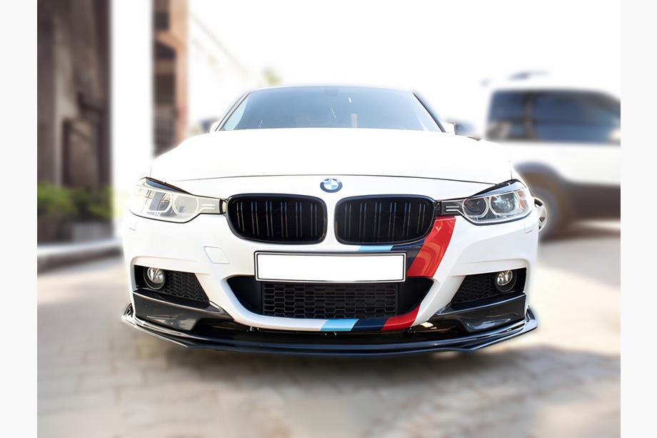 BMW 3 Serie F30/F31 2012–2019 EuroCap voorbumperlip (zwart, voor M-Performance) Foto 1