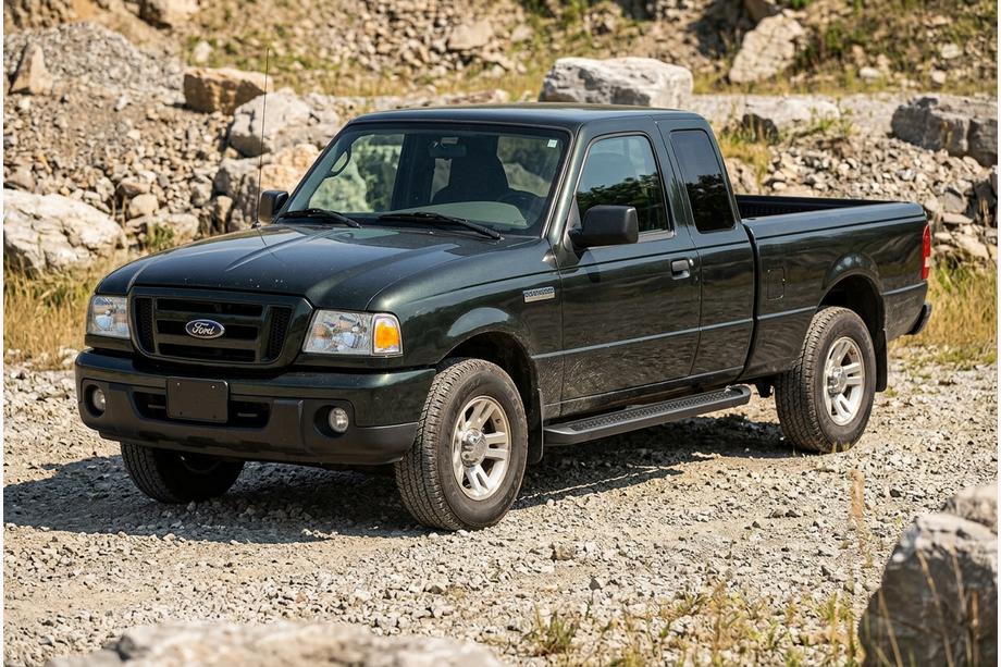 Ford Ranger 2002–2006 Allmond Black side steps (2 st., aluminium) Image