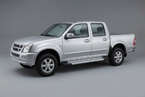Isuzu D-Max 2002–2011 Side steps Vision New Grey (2007-2012, 2 st., aluminium) foto 1