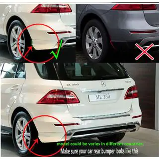 Achterspatlappen voor ML W166 (AMG-bumper) foto 4