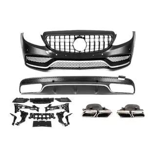 Bodykit-set met diffuser V1 (AMG C63-designs 2014-2018) foto 1