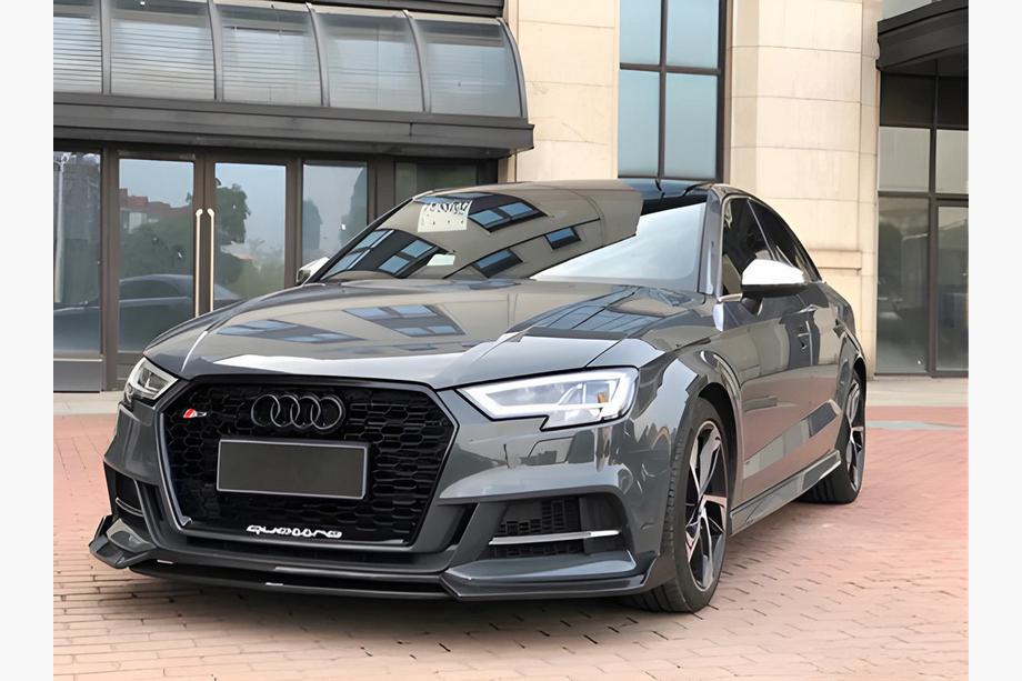 Audi A3 2020– Voorbumper lipspoiler (zwart) Image