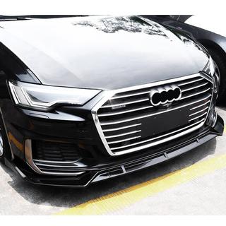 Voorbumper lipspoiler (zwart) Audi A6 C8 2018–2025 foto 2
