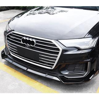 Voorbumper lipspoiler (zwart) Audi A6 C8 2018–2025 foto 1