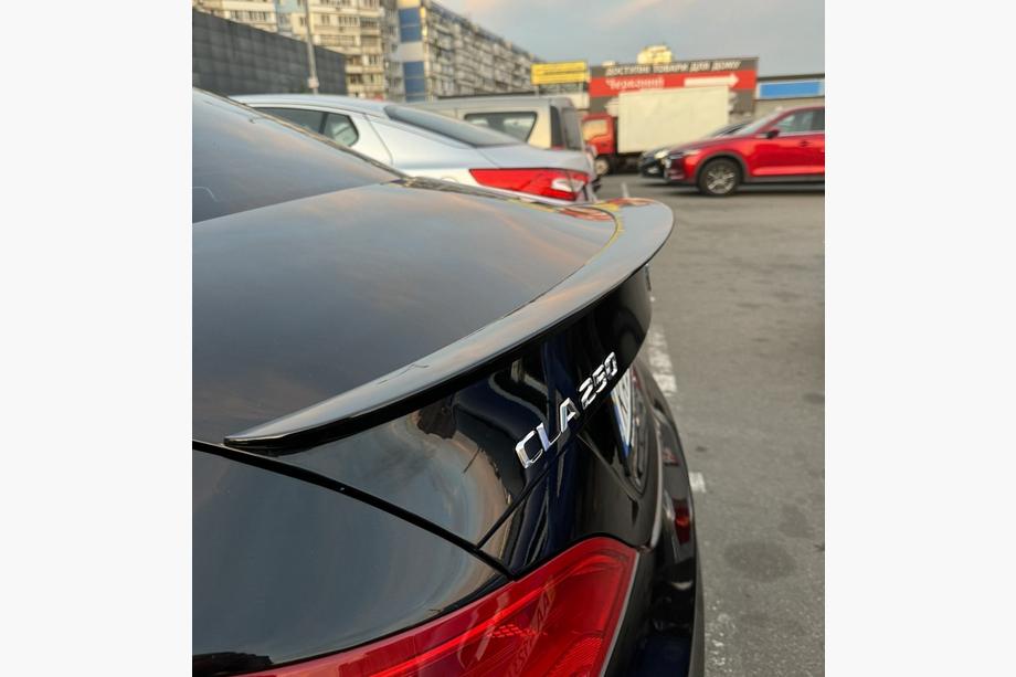Mercedes CLA C117 2013–2019 LIP spoiler (1234 Upgrade, zwart) Image