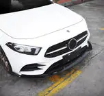 Mercedes A-Klasse W177 2018– Frontlip spoiler (voor AMG-Line 2018-2021, zwart) foto 2