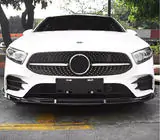 Mercedes A-Klasse W177 2018– Frontlip spoiler (voor AMG-Line 2018-2021, zwart) foto 1