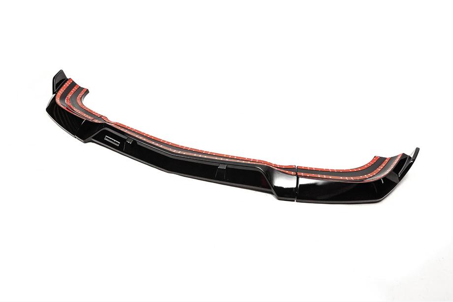 Mercedes C-klasse W204 2007–2015 Voorbumper lip spoiler voor 1234 Upgrade (2011-2014) (zwart) Foto 2