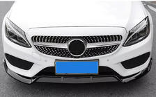 Mercedes C-klasse W205 2014–2021 Voorbumper lipspoiler V2 1234 Upgrade (zwart, 2014-2018) foto 1