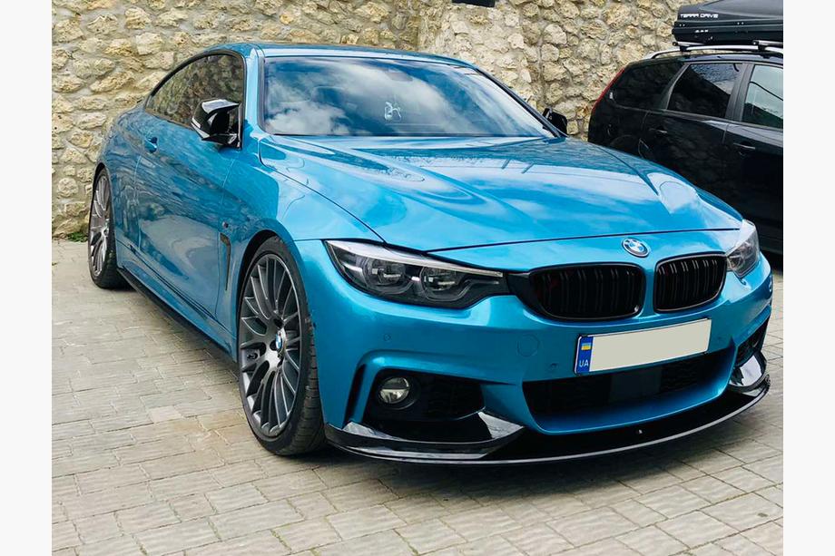 BMW 4 Serie F32/F33/F36 2012–2020 Voorlip spoiler 1234 Upgrade (zwart) Foto 2