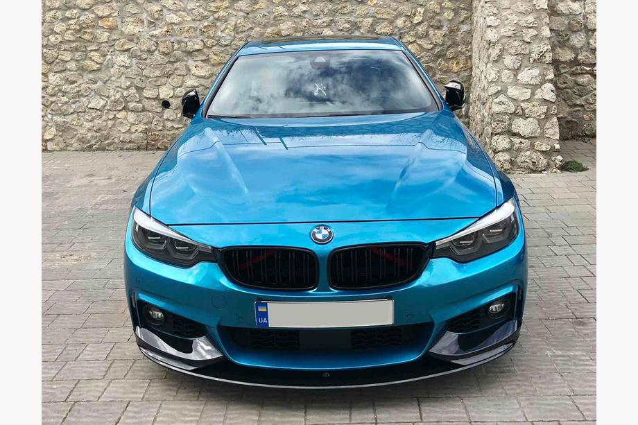 BMW 4 Serie F32/F33/F36 2012–2020 Voorlip spoiler 1234 Upgrade (zwart) Foto 1