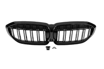 BMW 3 Serie G20/G21 2018– M-Look V2 nierroosters (2018-2022, hoogglans zwart) foto 3