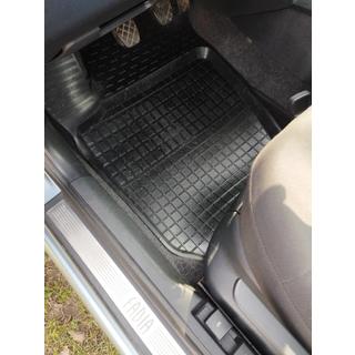 Rubberen vloermatten met opstaande rand (4 stuks, Polytep)