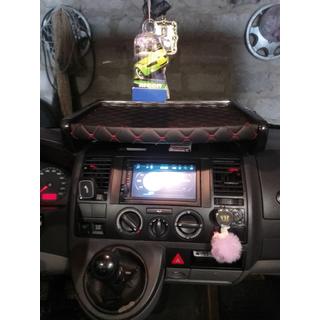 Dashboardplank (zwart met rood stiksel) Volkswagen T5 Transporter 2003–2010 foto 2