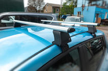 Nissan Leaf 2010–2017 Dakdragers voor glad dak (chroom, set) foto 7