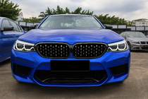 BMW 5 Serie G30/G31 2017–2023 Nierroosters Diamond Silver V2 (2017-2020, zwarte omlijsting) foto 1