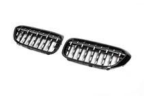 BMW 5 Serie G30/G31 2017–2023 Nierroosters Diamond Silver V2 (2017-2020, zwarte omlijsting) foto 3