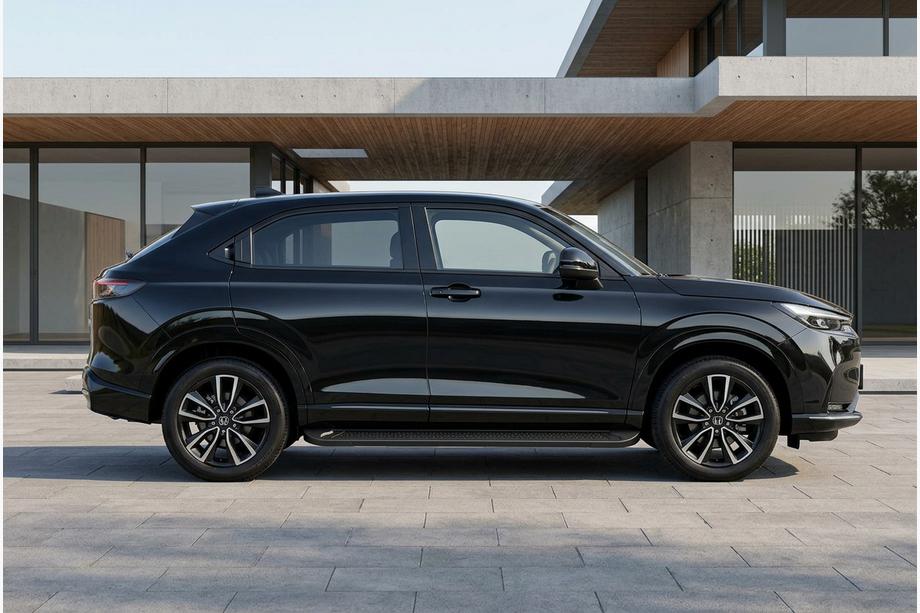Honda HR-V 2021– Allmond Black side steps (2 st., aluminium) Image