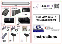Fiat 500X 2014–2024 Dwarsdragers voor originele dakrails, afsluitbaar Wingbar V3 (2 st) foto 6
