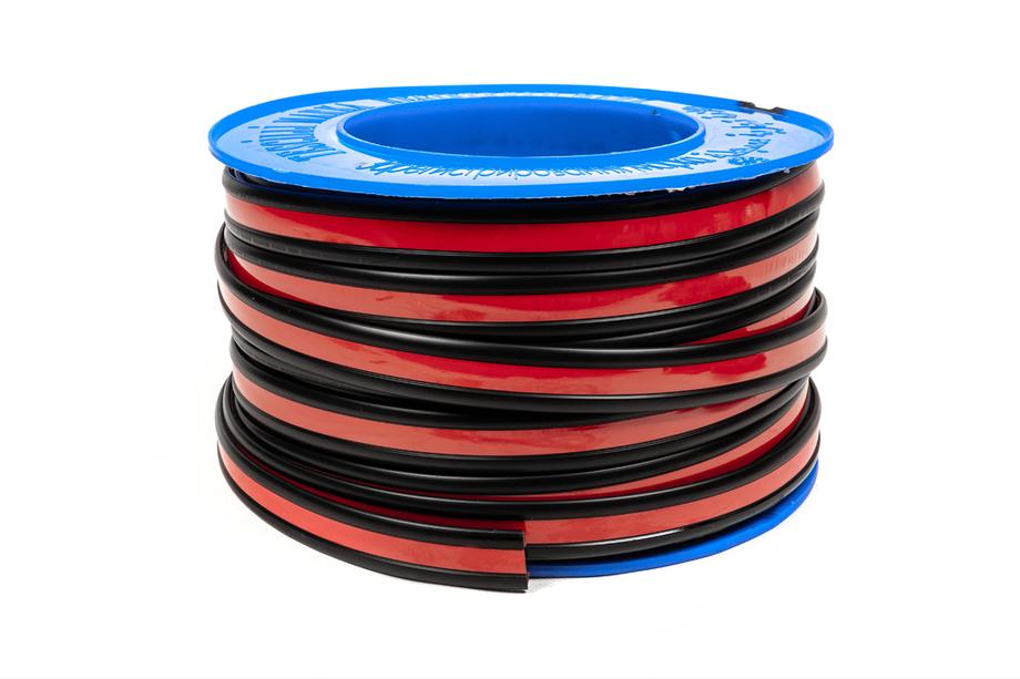 Zwarte sierlijst met rode bies per meter sal16b (1 meter, 27 mm) Foto 3
