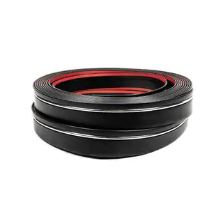 Zwarte sierlijst met chromen strip per meter sal65 (1 meter, 59 mm) foto 3
