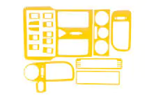 Volkswagen Polo 1994–2001 Dashboard trim 1999-2001 (geel) foto 1