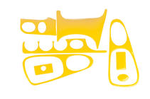Ford Escort 1995–2000 Dashboard sierlijsten (geel) foto 1