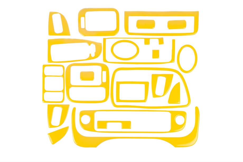 Honda Civic 1995–2001 Dashboard sierlijsten (geel) Image